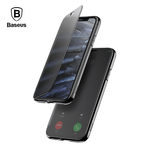 Чехол Baseus Touchable Case Black для iPhone X/XS  Стильный дизайн • Не ограничивает доступ к портам смартфона • Управление через чехол