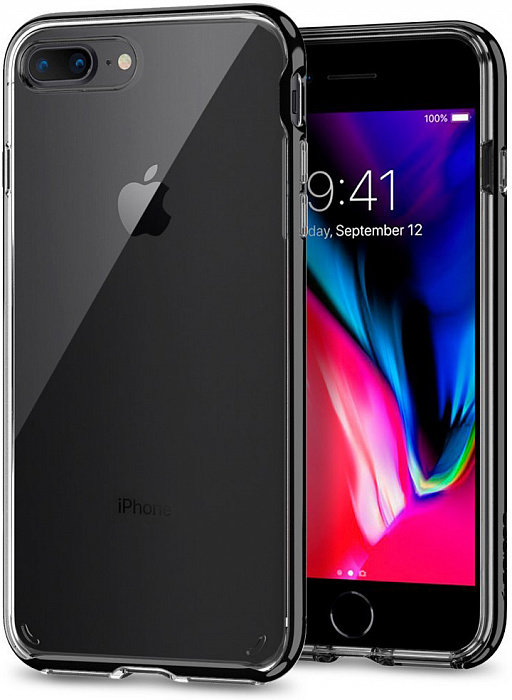 Чехол Spigen для iPhone 8/7 Plus Neo Hybrid Crystal 2 Jet Black  (055CS22372)  Ультратонкий чехол • Гибридная конструкция • Прочные материалы
