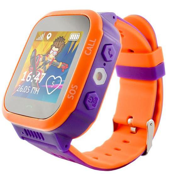 Детские часы-телефон с GPS Кнопка жизни Aimoto Start Purple  Безопасная зона • GPS геолокация • Тихий звонок • Отправка SMS • Датчик снятия с руки • Кнопка SOS • История перемещений