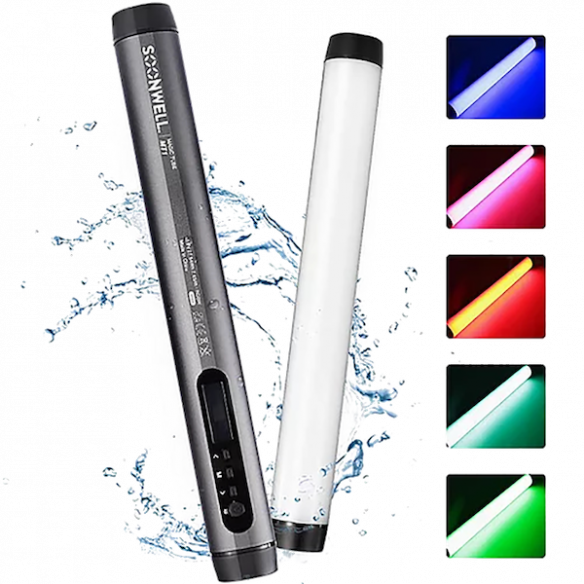Осветитель Soonwell MT1 RGB  • Вид осветителя: Жезл • Мощность (макс): 10 Вт • Цветовая температура: 1600 — 20000 • Питание: аккумулятор 18650 • RGB режим: Да • Особенности конструкции: встроенный дисплей, магнитное крепление, водонепроницаемый