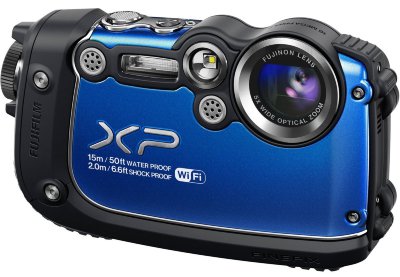 Подводный фотоаппарат Fujifilm FinePix XP200 Blue  Подводный (до 15 м) • ударопрочный (до 2 м) • морозостойкий (до -10°C) • пыленепроницаемый • Wi-Fi • 16,4 Мпикс • зум 5х • дисплей 3" • видео FullHD 1080i