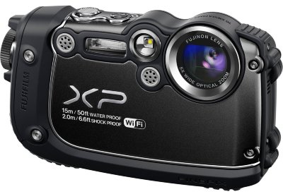 Подводный фотоаппарат Fujifilm FinePix XP200 Black  Подводный (до 15 м) • ударопрочный (до 2 м) • морозостойкий (до -10°C) • пыленепроницаемый • Wi-Fi • 16,4 Мпикс • зум 5х • дисплей 3" • видео FullHD 1080i
