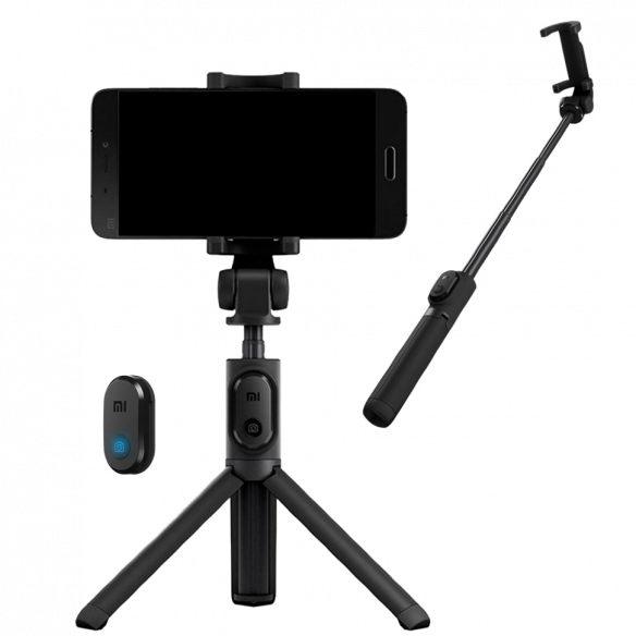 Селфи-монопод + штатив с Bluetooth Xiaomi Selfie Stick 360° Rotating Black  Монопод-трансформер, ручка которого превращается в штатив! Подключается по Bluetooth.