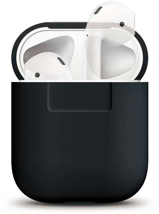 Чехол для AirPods Elago Silicone Case Black  Простая установка • Качественные материалы • Малая толщина • Приятная на ощупь текстура