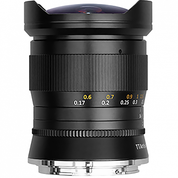 Объектив TTArtisan 11mm F2.8 Fisheye L-mount Чёрный  • Байонет объектива: L-mount • Матрица: Fullframe • Конструкция: 11 элементов в 7 группах • Фокусное расстояние: 11 мм • Фокусировка: ручная • Лепестки диафрагмы: 7 • Максимальная диафрагма: f2.8