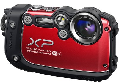 Подводный фотоаппарат Fujifilm FinePix XP200 Red  Подводный (до 15 м) • ударопрочный (до 2 м) • морозостойкий (до -10°C) • пыленепроницаемый • Wi-Fi • 16,4 Мпикс • зум 5х • дисплей 3" • видео FullHD 1080i