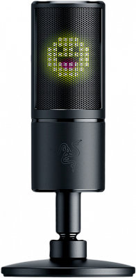 USB-микрофон для стримера Razer Seiren Emote  Встроенный LED-дисплей • Гибкий штатив • USB-подключение • Большой выбор эмотиконов • Гиперкардиоидная диаграмма направленности