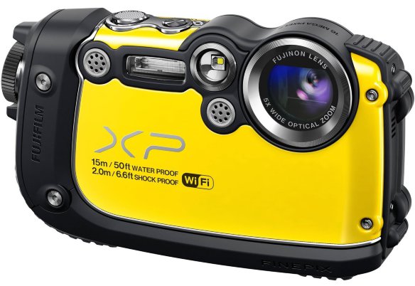 Подводный фотоаппарат Fujifilm FinePix XP200 Yellow  Подводный (до 15 м) • ударопрочный (до 2 м) • морозостойкий (до -10°C) • пыленепроницаемый • Wi-Fi • 16,4 Мпикс • зум 5х • дисплей 3" • видео FullHD 1080i