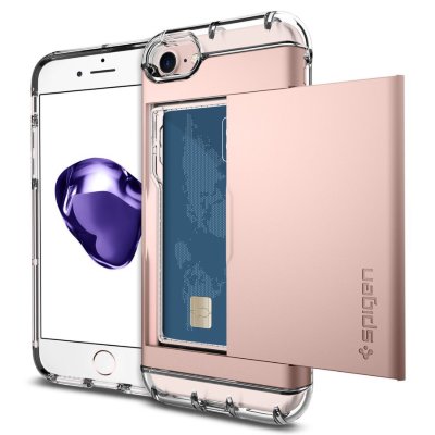 Чехол-визитница Spigen для iPhone 8/7 Crystal Wallet Rose Gold 042CS20982