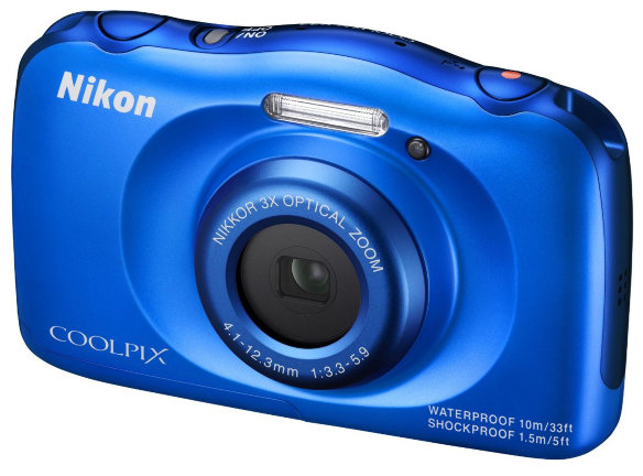 Подводный фотоаппарат Nikon Coolpix S33 Blue  Подводный (до 10 м) • ударопрочный (1,5 м) • морозостойкий • пыленепроницаемый • 13 Мпикс • зум 3х • дисплей 2,7" • видео FullHD 1080p