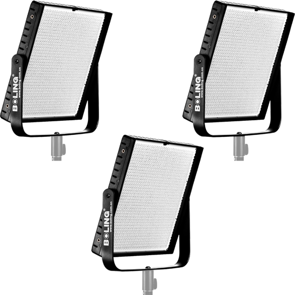 Комплект осветителей Boling BL-1300PB (3 шт)  • Мощность (макс): 90 Вт • Светодиоды: 1296 шт • Цветовая температура: 3200-5600К • Портативность и удобство