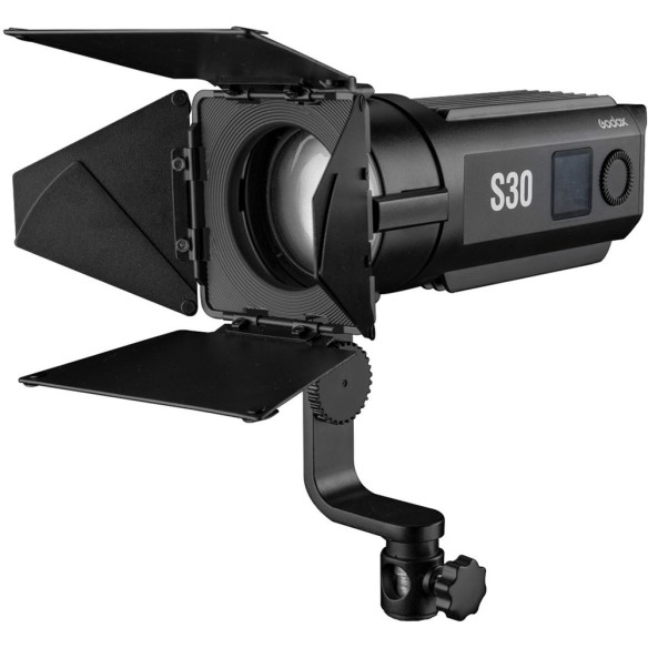 Осветитель Godox S30 фокусируемый   • Вид осветителя: моноблок • Мощность макс. 30 Вт • Цветовая температура	5600±150К • Широкие возможности управления освещением