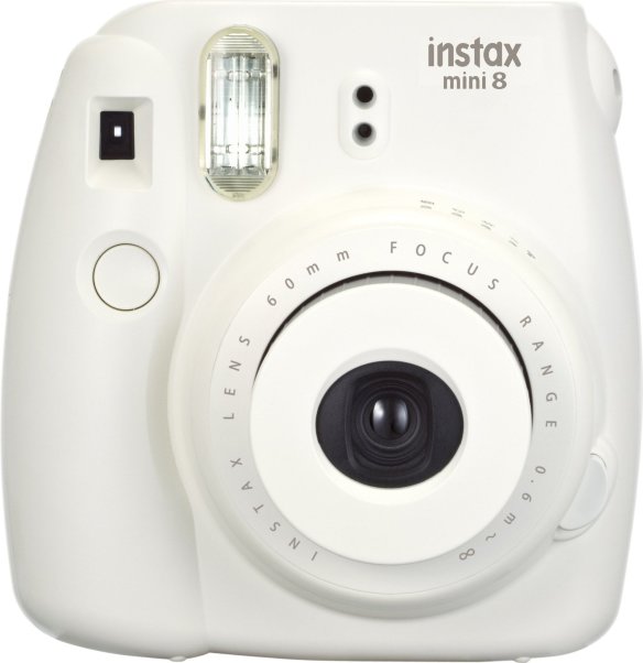 Фотоаппарат моментальной печати Fujifilm Instax Mini 8 White  Самая бюджетная Fujifilm Instax • Ручное управление экспозицией • Размер фотографии 62x46 мм • Автоспуск • Удобный видоискатель • Режим High-Key