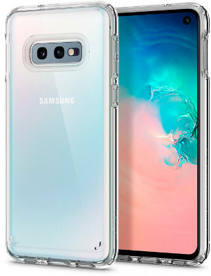 Чехол Spigen Ultra Hybrid Crystal Clear (609CS25838) для Samsung Galaxy S10e  Продуманная эргономика • Прочные материалы • Завышенные бортики для камеры • Надежная защита