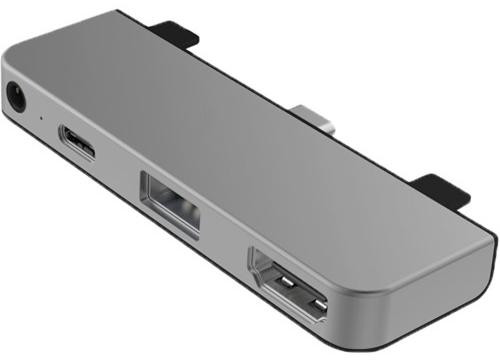 USB-хаб HyperDrive 4-in-1 USB-C Hub Silver для Ipad Pro / Ipad Air  Адаптер 4 в 1 • Компактные размеры • Алюминиевый корпус • Интерфейс подключения USB-С