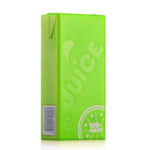 Внешний аккумулятор 4400 mAh Momax iPower Juice Green  Необычный дизайн • Емкость 4400 мА⋅ч • Максимальный ток 1.5 А • Разъем USB • Переходник на micro USB
