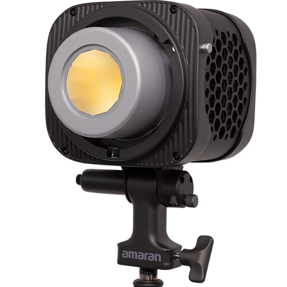 Осветитель amaran Halo 200x  Моноблок • Байонет насадки Bowens • Мощность (макс) 179 Вт • Диапазон цветовой температуры 2700 — 6500 K • Панель управления на корпусе, приложение amaran mobile app • Имеет крепление 5/8" • IP20 • Активное охлаждение