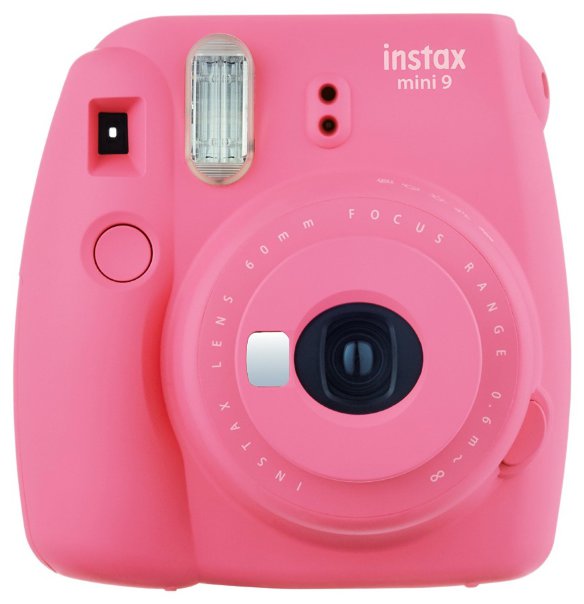 Фотоаппарат моментальной печати Fujifilm Instax Mini 9 Flamingo Pink  Обновленная модель самой доступной камеры Instax. Теперь есть зеркальце для селфи и макролинза в комплекте.