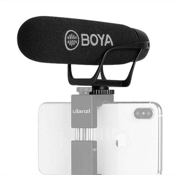 Микрофон-пушка для смартфона / камеры BOYA BY-BM2021  Cуперкардиоидный • Универсальный • Cпособен работать с цифровыми камерам, рекордерами и смартфонамий
