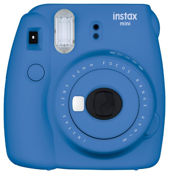 Фотоаппарат моментальной печати Fujifilm Instax Mini 9 Cobalt Blue  Обновленная модель самой доступной камеры Instax. Теперь есть зеркальце для селфи и макролинза в комплекте.