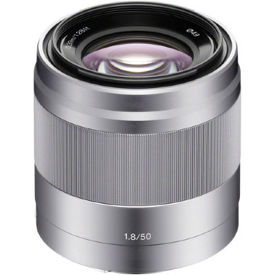 Объектив Sony E 50mm f/1.8 OSS для NEX Silver (SEL-50F18)