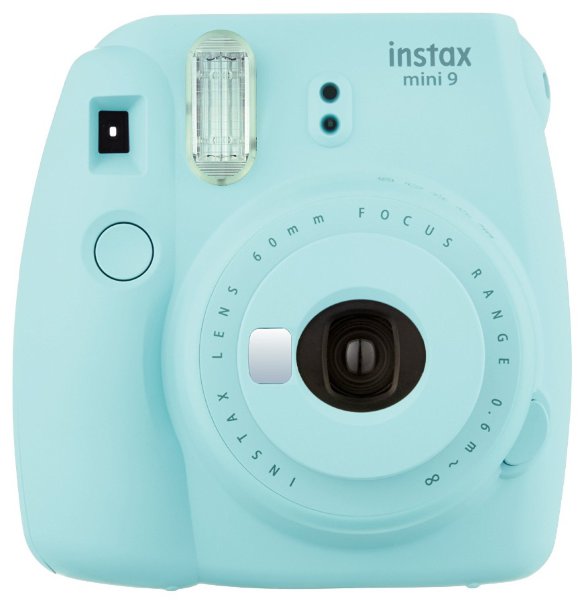 Фотоаппарат моментальной печати Fujifilm Instax Mini 9 Ice Blue  Обновленная модель самой доступной камеры Instax. Теперь есть зеркальце для селфи и макролинза в комплекте.