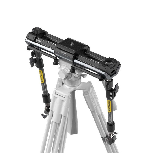 Слайдер Zeapon Micro4 M500 без мотора (SD-H7)  Двусторонний слайдер обеспечивает ход 59,5 см в корпусе 36,5 см • Грузоподъемность 12,5 кг в горизонтальном положении • Грузоподъемность 4,9 кг в вертикальном или диагональном положении • 45° направляющая распределяет вес для плавного движения