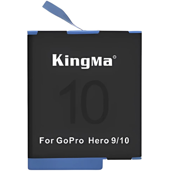 Аккумулятор Kingma SPBL1B-V1 1720mAh для GoPro Hero 9/10/11/12  Тип аккумулятора Li-ion (литий-ионный) • Ёмкость аккумулятора 1720 мАч • Напряжение 3.85 В • Энергия аккумулятора 6.62 Втч • Габариты 40.8 × 33.4 × 13.2 мм