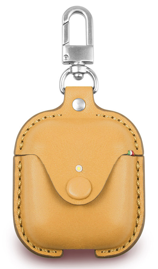 Кожаный чехол для AirPods Cozistyle Cozi Leather Gold  Изготовлен вручную • Высококачественная натуральная кожа • Защита от ударов и царапин