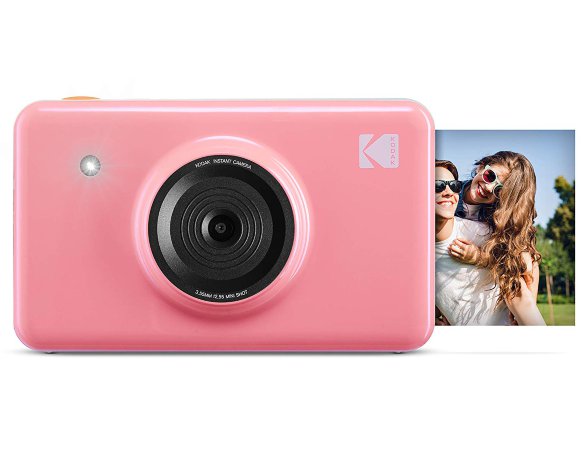 Моментальный фотоаппарат Kodak Mini SHOT Pink (KODMSPK)  Классная фотокамера от Kodak! Печатайте фотографии в двух размерах — 53x86 мм и 53х53 мм. Есть возможность редактировать фото через bluetooth-приложение. Ламинированные долговечные фото.