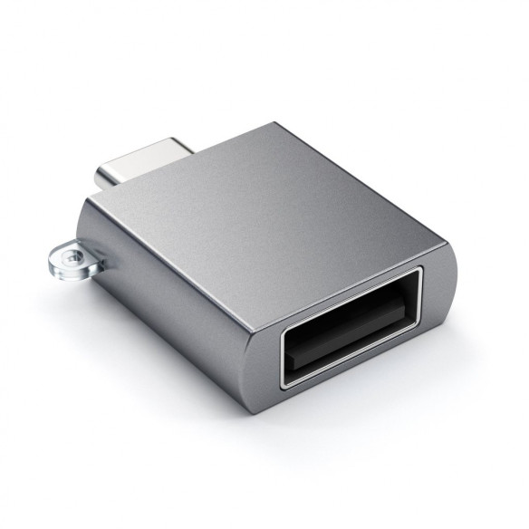 USB адаптер Satechi Type-C USB Adapter USB-C to USB 3.0, Space Gray  Компактные габариты • Скорость передачи данных 5 ГБит/с • Не требует установки драйверов • Стильный внешний вид
