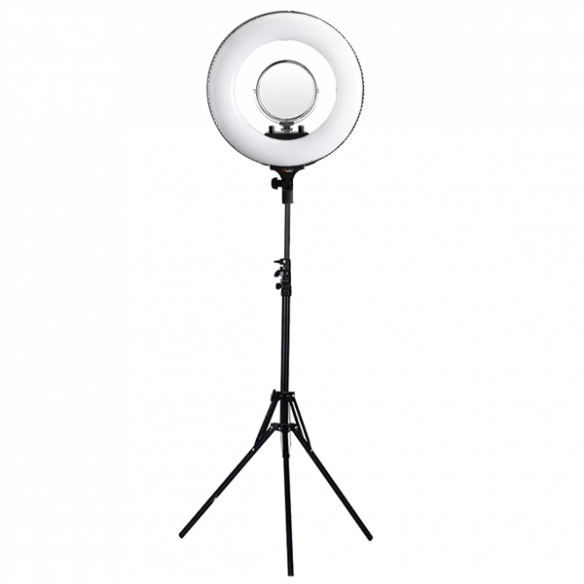 Осветитель кольцевой Tolifo R-48B Lite (3200-5600К) Черный  • Вид осветителя: кольцевой • Мощность (макс): 48 Вт • Цветовая температура: 3200 — 5600 • Питание: сетевой адаптер, NP-F х2 • RGB режим: Нет • встроенный дисплей, зеркало