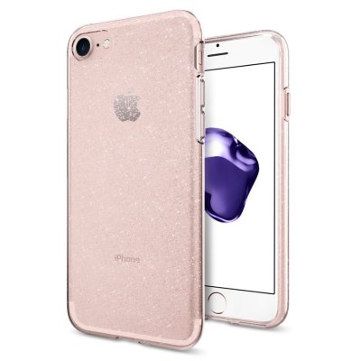 Чехол Spigen для iPhone 8/7 Liquid Crystal Glitter Rose Quartz 042CS21419