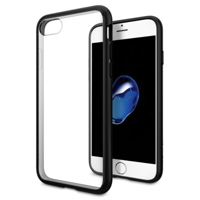 Чехол Spigen для iPhone 8/7 Ultra Hybrid Black 042CS20446  Чехол с бампером и прозрачной панелью