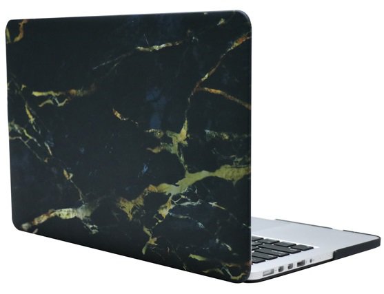 Чехол-накладка i-Blason Black/Gold Marble для Macbook Pro 15 Retina  Тонкая накладка • Не увеличивает вес и размеры устройства • Легкая установка • Приятный на ощупь