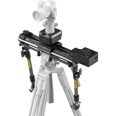 Моторизированный слайдер Zeapon Micro4 E500+PONS Pan Kit, 2 оси (TZ-13)  Двусторонний слайдер обеспечивает ход 59 см в корпусе размером 37,8 см • Грузоподъемность 12 кг в горизонтальном положении • Грузоподъемность 4,5 кг в вертикальном или диагональном положении • 45° направляющая распределяет вес для плавного движения