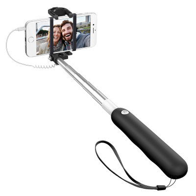 Селфи-монопод проводной Deppa Selfie Mini Black