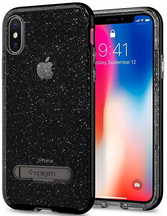 Чехол Spigen Crystal Hybrid Glitter Space Quartz для iPhone X (057CS22148)  Блески на задней панели • Полупрозрачный ультратонкий форм-фактор • Простая установка