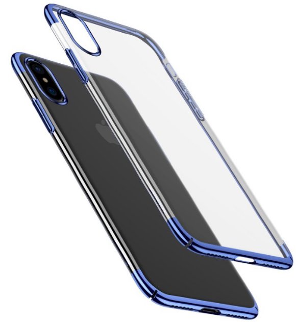 Чехол Baseus Glitter Case Blue для iPhone X/XS  Прозрачная фактура • Функциональные вырезы • Дополнительная защита дисплея и камеры • Отличная защита корпуса