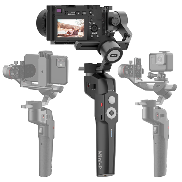 Стабилизатор Moza Mini P для смартфонов и камер  Плоская площадка универсальных моделей • Вертикальная съёмка • Контроль камеры • Выносливый