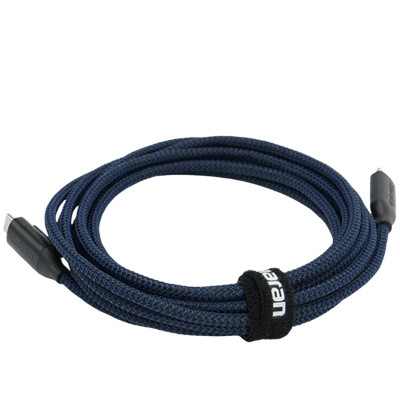 Кабель amaran Type-C Locking Charging Cable 3м  Подключение Type-C x2 • Разъём папа - папа • Мощность (макс) 140 Вт • Пропускная способность 28В/5A • Быстрая зарядка Power Delivery 3.1 • Длина кабеля 3000 мм • Покрытие кабеля нейлоновая оплётка