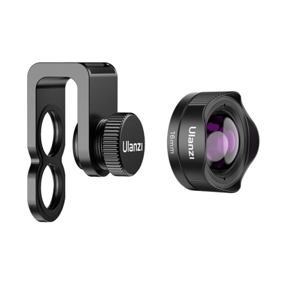 Объектив Ulanzi CL-005 Wide-angle 16мм для смартфона  Тип объектива Wide Angle (широкоугольный) • Байонет объектива 17 мм • Фокусное расстояние 16 мм • Байонет объектива 17 мм • Угол обзора 110° • Конструкция 6 элементов в 5 группах • Минимальная дистанция фокусировки 30 мм • Максимальное увеличение 0.5x