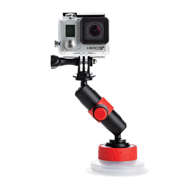 Присоска с держателем JOBY Suction Cup &amp; Locking Arm Black/Red  Держатель с присоской для экшн-камер • Совместимость: GoPro, Contour, Sony Action Cam