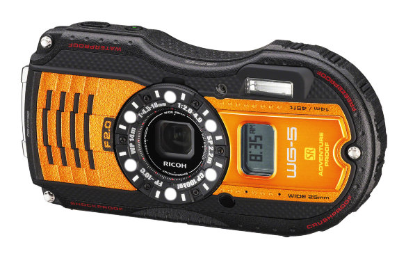 Подводный фотоаппарат Ricoh WG-5 GPS Black-Orange  Компактная фотокамера • Матрица 16 МП (1/2.3") • Съемка видео Full HD • Оптический зум 4x • Экран 3"