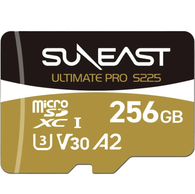 Карта памяти SUNEAST Ultimate Pro S225 Gold microSDXC UHS-I V30 256Гб
