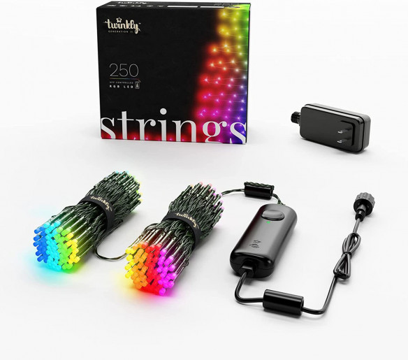 Смарт-гирлянда Twinkly Strings RGB 250 (TWS250STP-BEU)  Большое количество лампочек (250 штук) • Синхронизация с музыкой • Поддержка iOS и Android • Дистанционное управление • Высокая энергоэффективность • Мобильное приложение