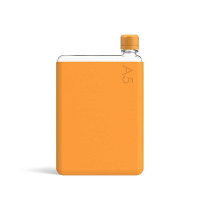 Бутылка с силиконовым чехлом Memobottle A5, оранжевый