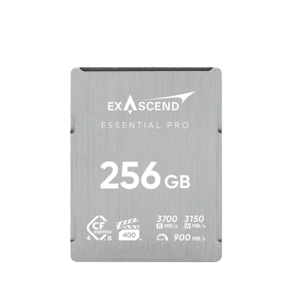 Карта памяти Exascend CompactFlash Essential Pro CFexpress 4.0 Type B 256GB  Интерфейс PCI-Express 4.0 • Вид накопителя CFExpress Type B • Объём памяти 256 Гб • Скорость чтения 3700 МБ/с • Скорость записи 3150 МБ/с • Температурный диапазон от -12 до 72°C
