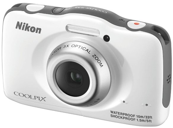 Подводный фотоаппарат Nikon Coolpix S32 White  Подводный (до 10 м) • ударопрочный (1,5 м) • морозостойкий • пыленепроницаемый • 13 Мпикс • зум 3х • дисплей 2,7" • видео FullHD 1080p