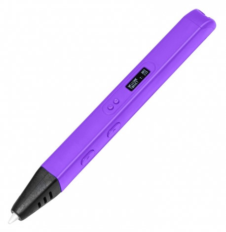 3D ручка Funtastique RP800A Purple с OLED-дисплеем и USB-зарядкой  3D-ручка 4го поколения от Funtastique с OLED-дисплеем • Работает от USB • Заправляется ABS и PLA-пластиком • Регулировка температуры и скорости подачи • Керамический наконечник • Вес 40 г